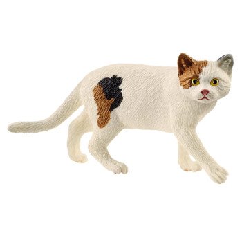 Schleich-S Farm World Series 13894 Toy, 3 to 8 years, American Shorthair Cat, Plastic