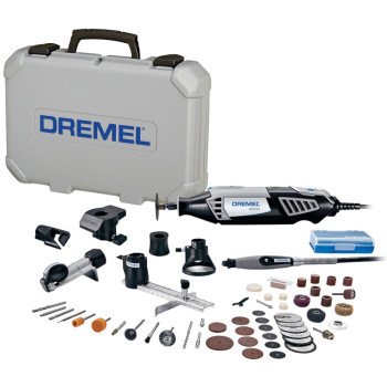 Dremel 4000-6/50 Rotary Tool Kit, 1.6 A, 1/8 in Chuck, Keyed Chuck, 5000 to 35,000 rpm Speed