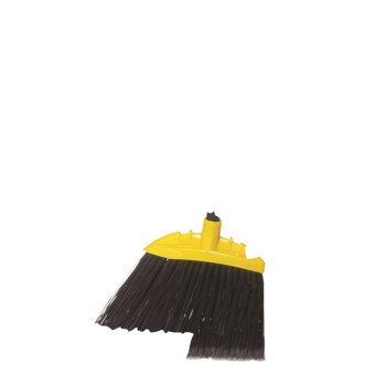 Rubbermaid FG638906BLA Angle Broom, 10-1/2 in Sweep Face, Polypropylene Bristle, Black Bristle, 55 in L