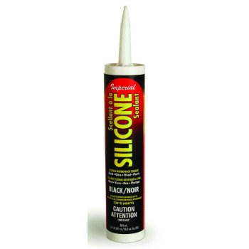 Imperial KK0202 Silicone Sealant, Paste, Black, 10.3 oz Cartridge