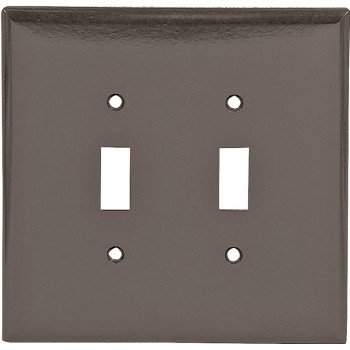 Eaton Wiring Devices 2149B-BOX Wallplate, 5-1/4 in L, 5.31 in W, 2 -Gang, Thermoset, Brown