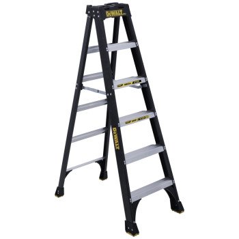 DeWALT by Louisville DXL3010-06 Step Ladder, 124 in Max Reach H, 5-Step, 300 lb, Type IA Duty Rating, 3 in D Step