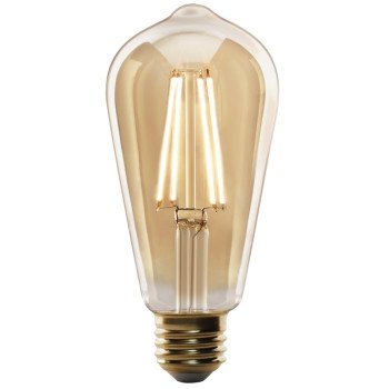 Feit Electric ST19/VG/LED LED Bulb, Decorative, ST19 Lamp, 60 W Equivalent, E26 Lamp Base, Dimmable, Amber