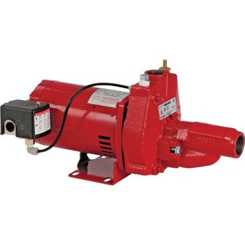 Red Lion 602137 Jet Pump with Injector, 17.6 A, 115/230 V, 0.75 hp, 1-1/4 in Suction, 1 in Discharge Connection, Iron