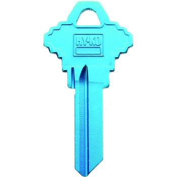 Hy-Ko 14010SC1 Key Blank, Aluminum, Painted, For: Schlage Vehicle Locks