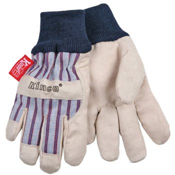 Kinco 1927KW-C Protective Gloves with Kint Wirst, Wing Thumb, Knit Wrist Cuff, Tan