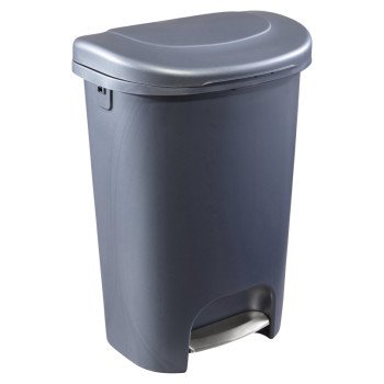 Rubbermaid 2104625 Step-On Trash Can, 13 gal Capacity, Resin, Gray