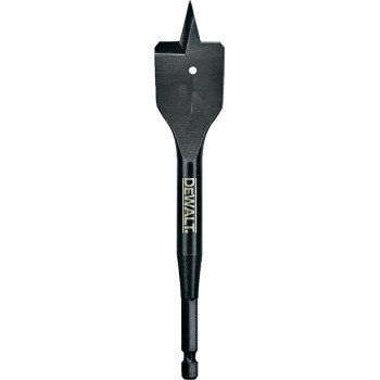 DEWALT DW1583 Spade Drill Bit, 1-1/8 in Dia, 6 in OAL, 1/4 in Dia Shank, Hex Shank