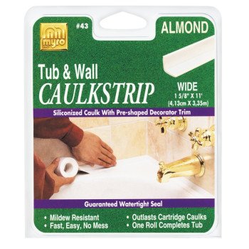 Homax 2403 Caulking Strip, Almond, 120 deg F, 1-5/8 in W X 11ft L