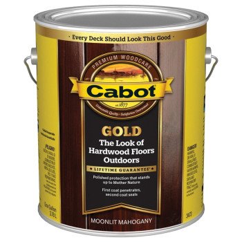 Cabot 140.0003473.007 Wood Conditioning Stain, Gold Satin, Liquid, Moonlit Mahogany, 1 gal, Can