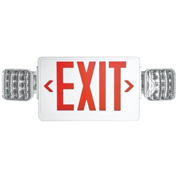 Howard Lighting HL03143RW Exit Light, 10 in OAW, 24 in OAH, 120/277 VAC, Thermoplastic Fixture, White