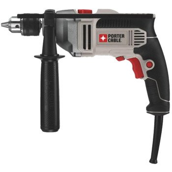 Porter-Cable PCE141 Hammer Drill, 7 A, Keyed Chuck, 1/2 in Chuck, 52,700 bpm, 0 to 3100 rpm Speed