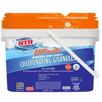 HTH Ultimate Mineral Brilliance 22008 Chlorinating Granule, Powder, Chlorine-Like, 18 lb