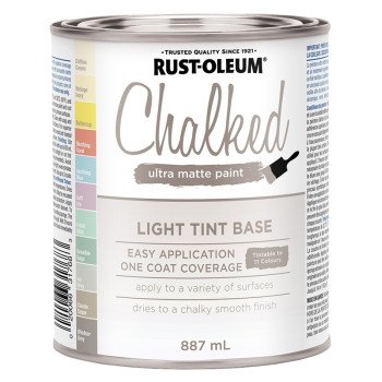 Rust-Oleum 299383 Chalk Paint, Ultra Matte, Light Tint, 887 mL