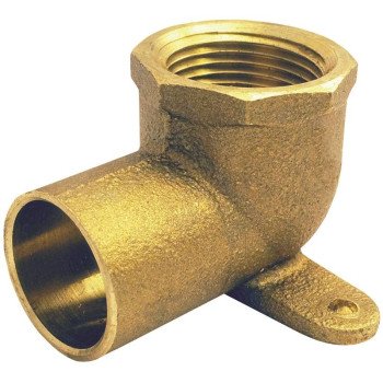 Elkhart Products 10156856 Pipe Elbow, 1/2 in, Sweat x Female, 90 deg Angle, Brass