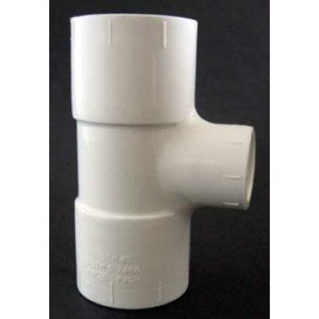 Xirtec 140 435866 Pipe Tee, 1 x 3/4 in, Socket x Socket x FPT, PVC, White, SCH 40 Schedule, 150 psi Pressure