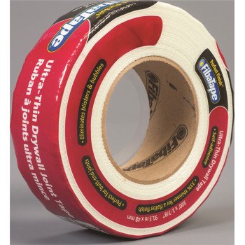 Adfors FibaTape Perfect Finish FDW8192-U Ultra-Thin Drywall Tape, 300 ft L, 1-7/8 in W, White