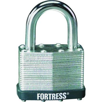 Master Lock 1803Q Padlock, Keyed Alike Key, 1/4 in Dia Shackle, 7/8 in H Shackle, Cast Hardened Steel Shackle, Laminated