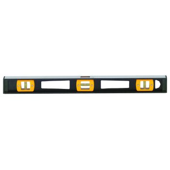 Johnson 3736 I-Beam Level, 36 in L, 3-Vial, Non-Magnetic, Aluminum, Black