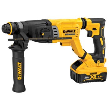 DEWALT DCH263R2 Rotary Hammer Kit, Battery Included, 20 V, 6 Ah, 1-1/8 in Chuck, Keyless Chuck, 0 to 4300 bpm