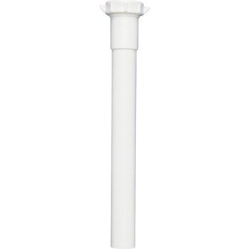 Plumb Pak PP42-8W Pipe Extension Tube, 1-1/4 in, 8 in L, Slip-Joint, Plastic, White