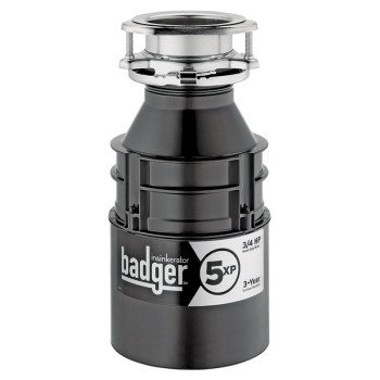 InSinkErator Badger Series 75993 Garbage Disposal, 26 oz Grinding Chamber, 3/4 hp Motor, 120 V, Steel