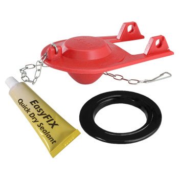 Korky 2003BP Flush Valve Repair Kit, Plastic/Rubber/Silicone, Black/Red, For: Plastic and Brass Flush Valves