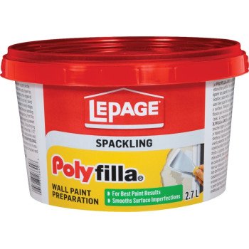 LePage Polyfilla 1292879 Wall Paint Preparation Compound, White, 2.7 L Pail