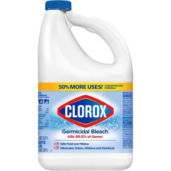 Clorox 32429 Germicidal Bleach, 121 oz, Liquid, Bleach, Pale Yellow