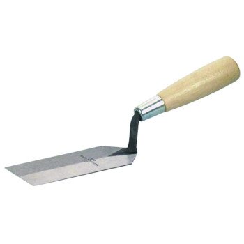 Marshalltown 58 Margin Trowel, 8 in L Blade, 2 in W Blade, HCS Blade, Wood Handle