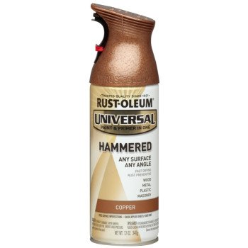 Rust-Oleum 247567 Hammered Spray Paint, Hammered, Copper, 12 oz, Can