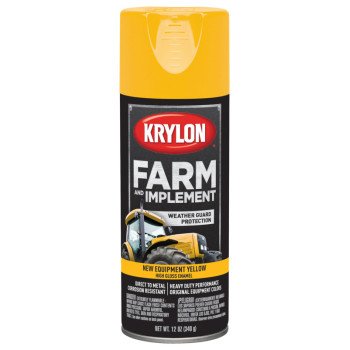 Krylon K01944000 Farm Equipment Spray, High-Gloss, Old Equipment CAT Yellow, 12 oz