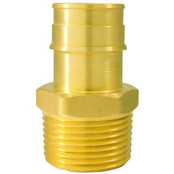 Apollo ExpansionPEX Series EPXMA11 Pipe Adapter, 1 in, Barb x MNPT, Brass, 200 psi Pressure