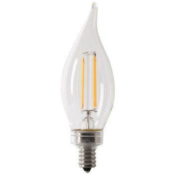 Feit Electric CFC40/950CA/FIL/6 LED Bulb, Decorative, B10 Lamp, 40 W Equivalent, E12 Lamp Base, Dimmable