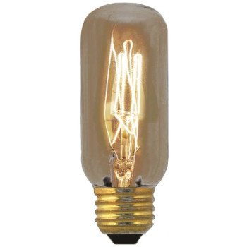 Feit Electric BP60T12/RP Incandescent Bulb, 60 W, T12 Lamp, Medium E26 Lamp Base, 150 Lumens, 2200 K Color Temp