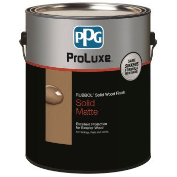 PPG Proluxe Rubbol SIK710-110/01 Solid Wood Finish, Low-Luster, Light Base, Liquid, 1 gal, Can