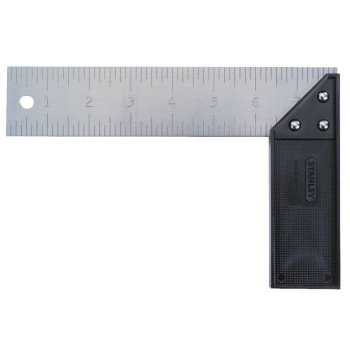 STANLEY 46-502 Tri-Miter Square, 1/16 in Graduation, Aluminum/Plastic, 8 in Blade L, 1-1/2 in Blade W, SAE, Metric