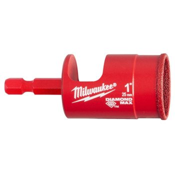 Milwaukee Diamond Plus 49-56-0517 Hole Saw, 1 in Dia, 1 in D Cutting, Diamond Grit Cutting Edge