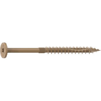 Camo 0360200 Structural Screw, 1/4 in Thread, 4 in L, Flat Head, Star Drive, Sharp Point, PROTECH Ultra 4 Coated, 10