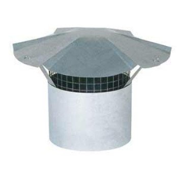 Imperial GV0600 Rain Cap with Arrestor, 8 in Dia, Galvanized Steel