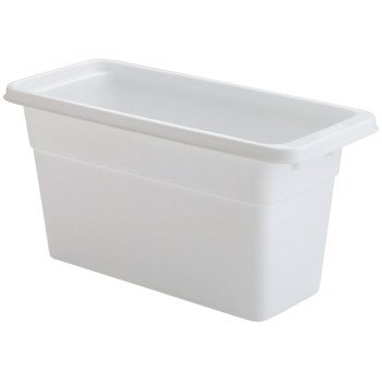 Rubbermaid 2862RDWHT Ice Cube Bin, 6-1/8 in L, 5-1/4 in W, 12-3/4 in H, Plastic, White, Dishwasher Safe: Yes