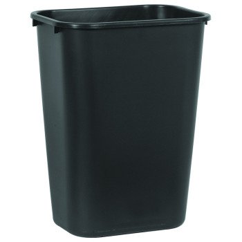 Rubbermaid 2957 FG295700BLA Waste Basket, 41.25 qt Capacity, Plastic, Black, 19-7/8 in H