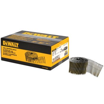 DEWALT DWC10P120D Framing Nail, 3 in L, Bright, Full Round Head, Smooth Shank