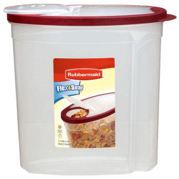 Rubbermaid 1777195 Food Storage Canister, 1.5 gal Capacity, Plastic, Clear, 5.78 in L, 11.34 in W, 11.18 in H