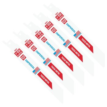 IMPERIAL BLADES IB614 Reciprocating Saw Blade, 3/4 in W, 6 in L, 14 TPI, Bi-Metal Cutting Edge