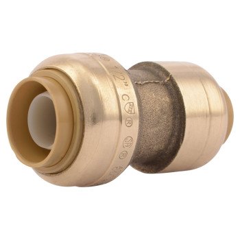 SharkBite U009LFA Tube Coupling, 1/2 x 3/8 in, Brass, 200 psi Pressure