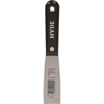 Hyde 02050 Putty Knife, 1-1/4 in W Blade, HCS Blade, Nylon Handle