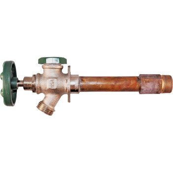 Arrowhead Brass QuickTurn 425-10LF Anti-Siphon Frost-Free Wall Hydrant, 1/2, 3/4 x 3/4 in Connection, FIP/MIP x Hose