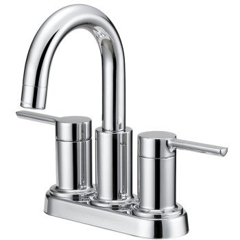 Boston Harbor TOBI22010008CP Lavatory Faucet, 1.2 gpm, 2-Faucet Handle, 3-Faucet Hole, Metal/Plastic, Chrome