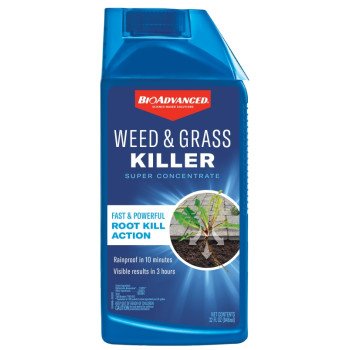 BioAdvanced 704195A Super Concentrated Weed and Grass Killer, Liquid, Blue, 32 oz Bottle